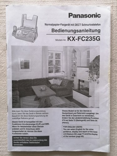 Faxgerät panasonic fc235 - panasonic, kx-fc235